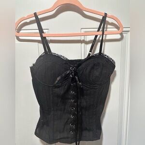 Black Stretchy Corset Top